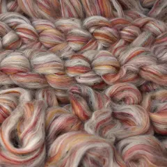 Designer Blend Merino, Baby Alpaca and BFL Tweed Top Roving. Fancy, Colorful, Exotic - Limited Edition. 