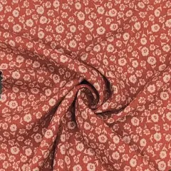 1 Yard Red Oatmeal Rayon Crinkle Apparel Fabric 50/52 inches Width
