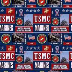 Sykel Enterprises U.S Marine Fleece Fabric by the Yard