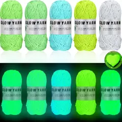 5 Rolls Glow in The Dark Yarn