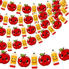 5 Pieces Apple Banner for Back to School Decorations Pencil