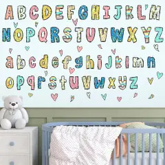 Alphabet Wall Decals Letters ABC Wall Stickers Removable