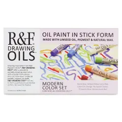 R&F Drawing Oil Sticks - Set of 6, Modern Colors, 12 ml