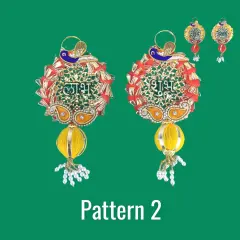 Shubh Labh Diwali Meenakari Rangoli Hangings, Traditional Indian Hindu Gift & Decor Item for Home Office Floor / Wall Hanging Decoration