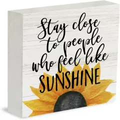 Farmhouse Sunshine Sunflower Wooden Box Tabletop