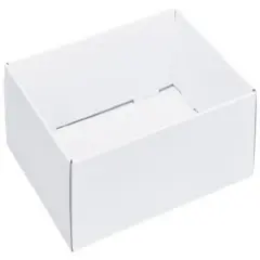 Pack/6: White Decorative Trays - 12 x 9 x 3"