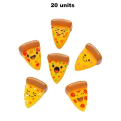 Mini Rubber Pizza Characters 1 1/2 Inches Soft Rubber