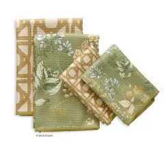 Kitchen Herbs All-Purpose Microfiber Towels, Set of 4