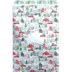 Pack/6: Christmas Town Theme Mailing Envelope - 11 x 1/2 x 15-1/2"