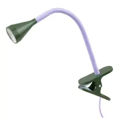 LED Clamp Spotlight Lightweight and Easy To Move Lilac/dark green