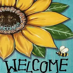Sunflower 5D Diamond Painting Kits for Adults, Bee Sunflower Diamond Art Kits for Adults Beginners, DIY Full Round Drill Paint by Diamonds, Home Wall Decor