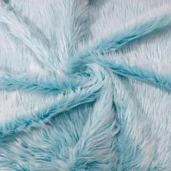 1 Yard Solid Faux Fox Fur Fabric for Cosplay Crafts Home Decor and Upholstery Blue