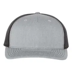 Richardson&reg; Five Panel Trucker Cap Htr Grey/ Black