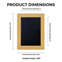 Classic Natural Wood Shadow Box Frame with Acrylic Front - Black Suede Backing, 30 Sizes