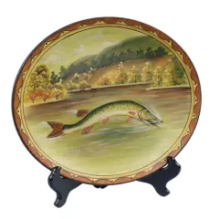 12 1/2 Inch Diameter Fish Decorative Plate Multicolor
