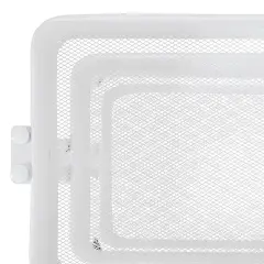 artPOP! 3-Tier Metal Utility Rolling Cart, White, 32 x 17 x 14.5 Inches, Multifunctional Mesh Tray Organization Cart with Locking Casters for School Supplies, Art Studio, Craft Supplies, Home Storage