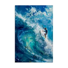 Stupell Industries Soul Surfer on Tidal Wave Canvas Design by LSR Design Studio