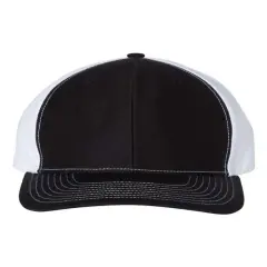 Richardson&reg; Twill Back Trucker Cap Black/ White