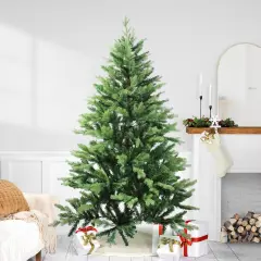 Northlight Real Touch&trade;️ Mixed Eden Pine Artificial Christmas Tree - Unlit - 7' Green