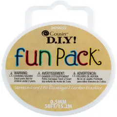 CousinDIY Fun Pack Stretch Cord Spool .5mmx50'-Clear