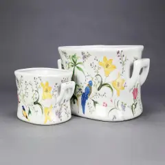 AA Importing Birds and Flower Planter Set Multicolor