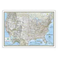 United States Classic Map, Laminated, 43.5" x 30.5"