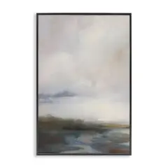 Stupell Industries Foggy Grey Landscape Framed Giclee Wall Art Design by Simon Addyman