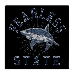 Stupell Industries Fearless State Shark Canvas Wall Art Design by Spirit Animals/Life Is High