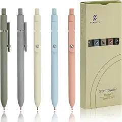 5 Pcs Colorful Gel Pens,0.5mm Fine Point Quick Dry Black Ink Pen for Journaling Note Taking Writing, High-End Series Pens for Gifts for Doctor Nurse Teacher Students(morandi)