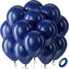 Navy Blue Latex Party Balloons, 100 Pack 12 inch Round Helium Navy Balloons for Wedding Graduation Birthday Party Backdrop Decorations