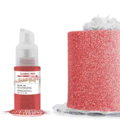 Bakell - Classic Red Tinker Dust Edible Glitter (25g, 1x Spray Pump) for Food, Desserts, and Beverages!