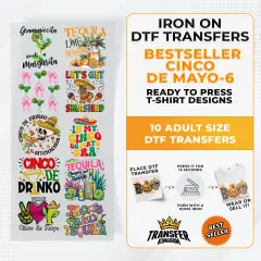 Best Seller Cinco De Mayo T-shirt Designs Premade DTF Gangsheet - DTF Bundle 6