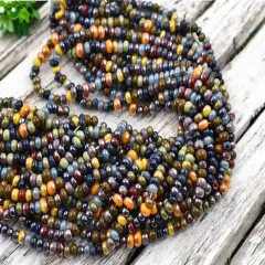 5/0 Aged Neo Guardian Striped Picasso Mix Seed Beads (21" Strand)