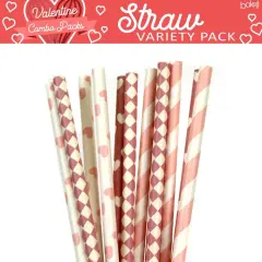 Valentine's Day Collection Cake Pop Party Straws Combo Pack B (4 PC SET)