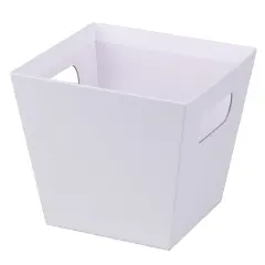 Pack/6: White Baskety Tray - 8 x 8 x 5"