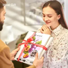 Premium Mixed Media Sketchbooks: Pack of 2 (120 Sheets), 9x12 inches, 160 GSM, Spiral Bound Sketch Pads, Suitable for a Variety of Wet and Dry Media, Ideal for All Artists