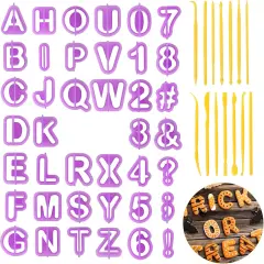 Alphabet, Number & Symbol Cookie Cutter Set 54 Piece