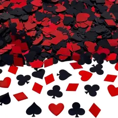 Poker Confetti Casino Sequins-Table Confetti Metallic Foil Sprinkles or DIY for Wedding Birthday Bday Baby Shower Engagement Bachelorette Party Supplies (Poker Confetti)