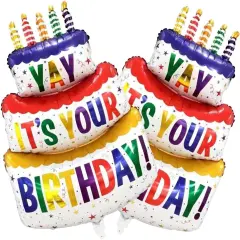 2pcs Happy Birthday Balloon Big 41" Foil Inflated Mylar Balloons for Birthday Party Supplies Baby Shower Decorations