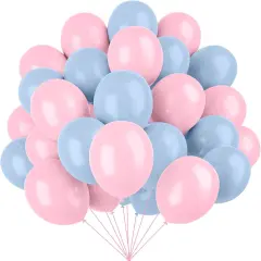 Pink and Blue Latex Balloons, 67 12 Inch Pink Blue Gender Reveal Balloons