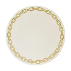 Leatherette Chain Design Placemat Set of 4 Gold