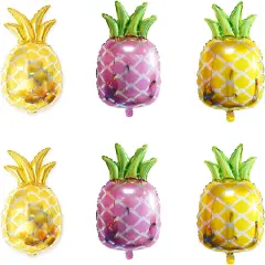 6 Pcs Big Size Pineapple Balloons, Fruit Balloons for Birthday Party Baby Shower Bridal Shower Wedding Summer Luau Party Decoration
