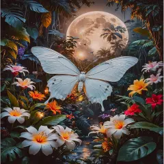 Paint by Numbers Kits for Adults, Painting Kits for Beginners On Clear Colored Canvas, Easy DIY Acrylic Pigment Drawing Paintwork for Home Wall Decor, 16x20in/40x50CM Frameless, Butterfly