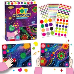 Dot Sticker Art Kit for Kids, Create Stunning Galaxy Patterns with Dot Stickers, Includes Inspiration Guide, Craft Kits, Art Activities for Kids, Gifts for Boys and Girls
