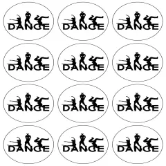 Dance Silhouettes Edible Cupcake Topper Images 12ct