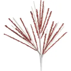 16.5" Glittered Spray: Red/Blue