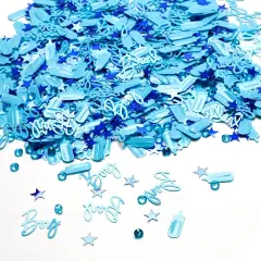 Baby Shower Confetti Baby Boy Shower Decorations Blue Baby Shower Table Confetti Decorations Party Confetti for Baby Shower Decor(1.6 oz/45 g)
