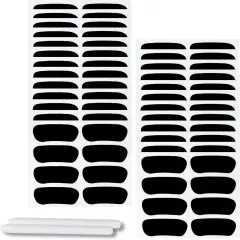 100 Pairs Sports Eye Black Stickers Set for Softball, Football, Lacrosse, Baseball Party Favors - Eye Stickers with 2 Pencils for Party Game Day Sports Supplies (Black)