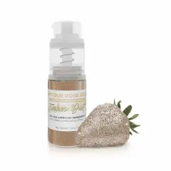 Bakell - Antique Rose Gold Tinker Dust Edible Glitter (4g, 1x Spray Pump) for Food, Desserts, and Beverages!