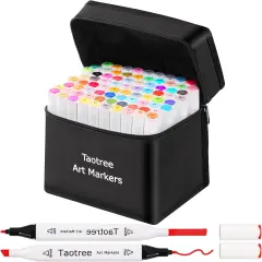 Alcohol Markers 80 Colors Dual Tips Art Markers Sketch Pens Set, Art Supplies Kit, Art Set Drawing Pen for Adult Coloring Books Painting, Sketching, Gifts for Teens Girls Boys Kids Artists